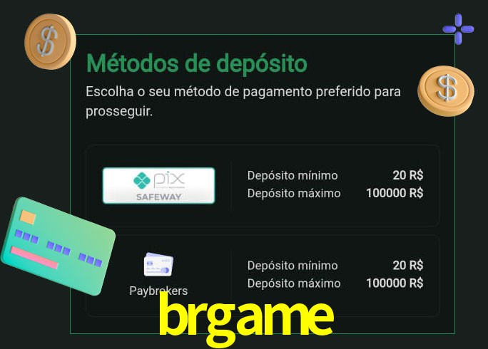 O cassino brgame oferece uma grande variedade de métodos de pagamento